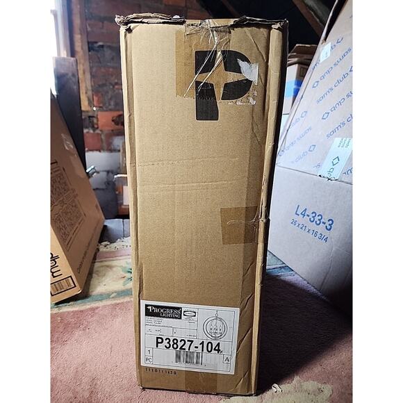 Globe Chandelier by Progress Lighting P3827-104 Equinox 4 Light 16" Taper - Picture 6 of 6